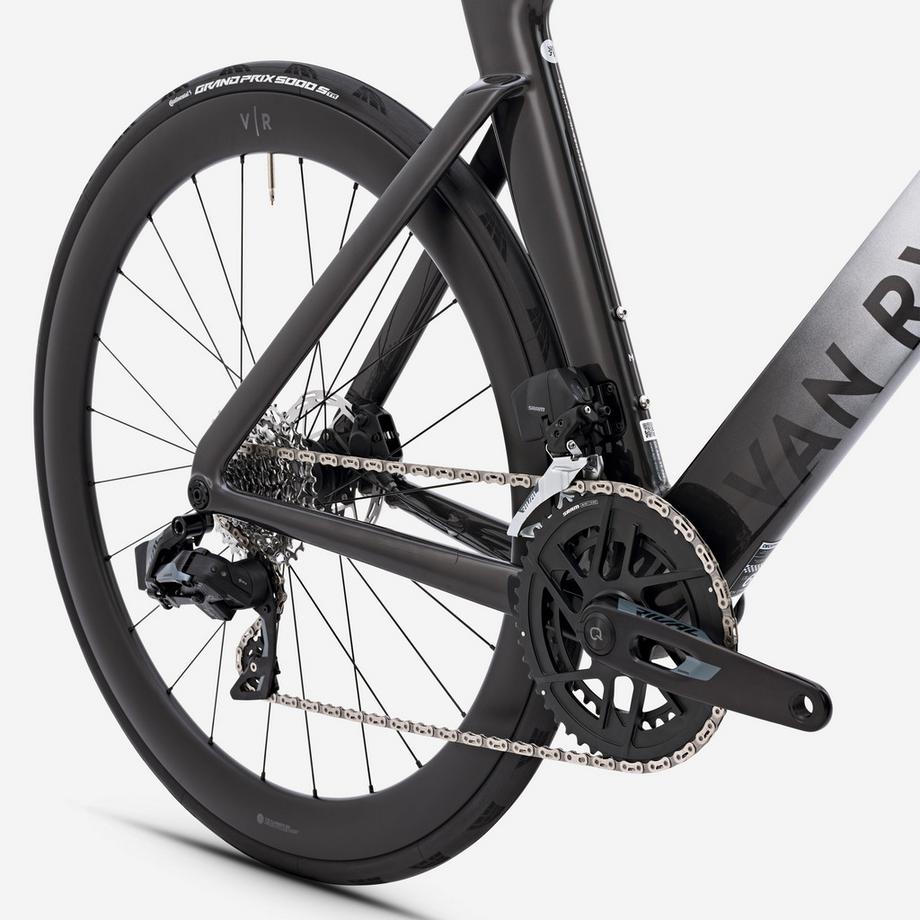 VAN RYSEL  Vélo de route SRAM Rival AXS E1 2x12v capteur de puissance, RCR-F Pro Gris 