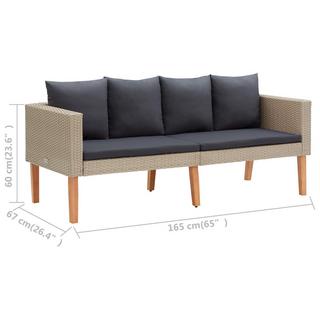 VidaXL Gartensofa poly-rattan  