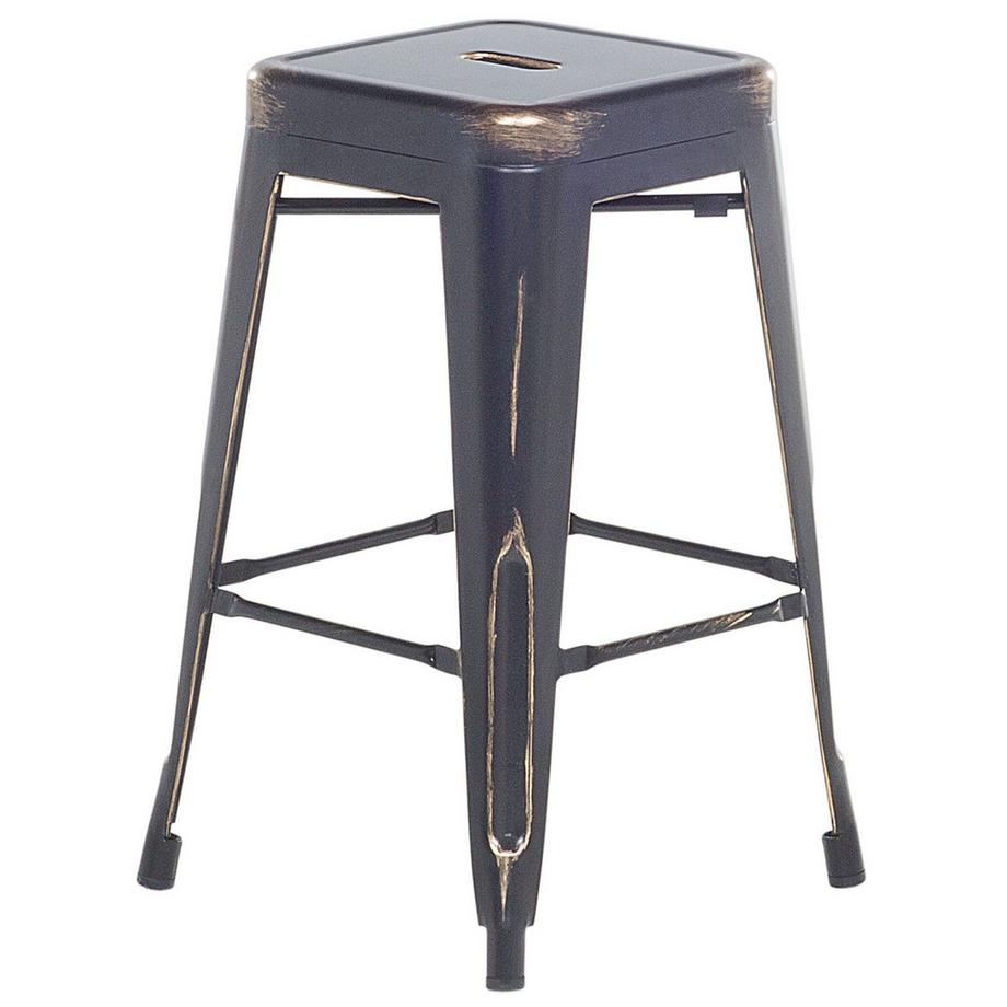 Beliani Set di 2 sgabelli da bar en Acciaio Industriale CABRILLO  