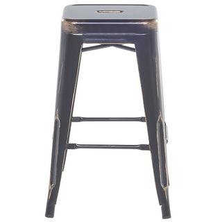 Beliani Set di 2 sgabelli da bar en Acciaio Industriale CABRILLO  