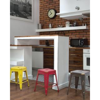 Beliani Set di 2 sgabelli da bar en Acciaio Industriale CABRILLO  