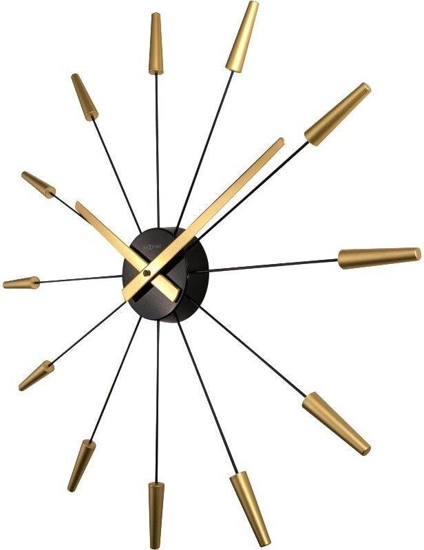 NeXtime Wanduhr Plug Inn Gold Durchmesser 58 cm  