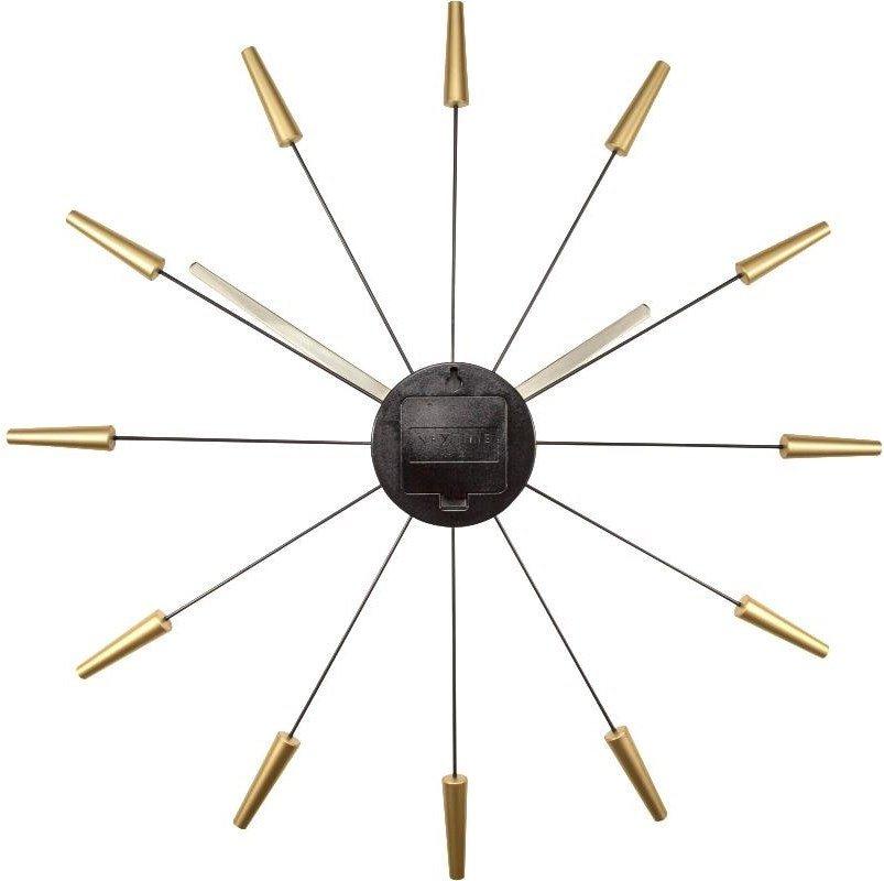 NeXtime Wanduhr Plug Inn Gold Durchmesser 58 cm  