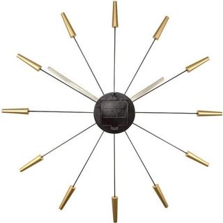 NeXtime Wanduhr Plug Inn Gold Durchmesser 58 cm  