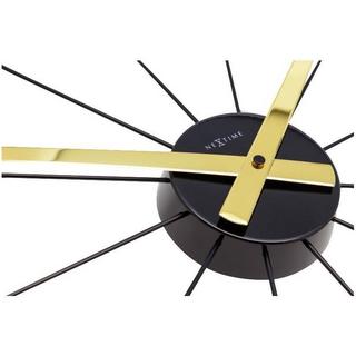NeXtime Wanduhr Plug Inn Gold Durchmesser 58 cm  