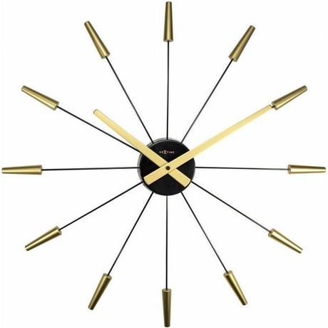 NeXtime Wanduhr Plug Inn Gold Durchmesser 58 cm  
