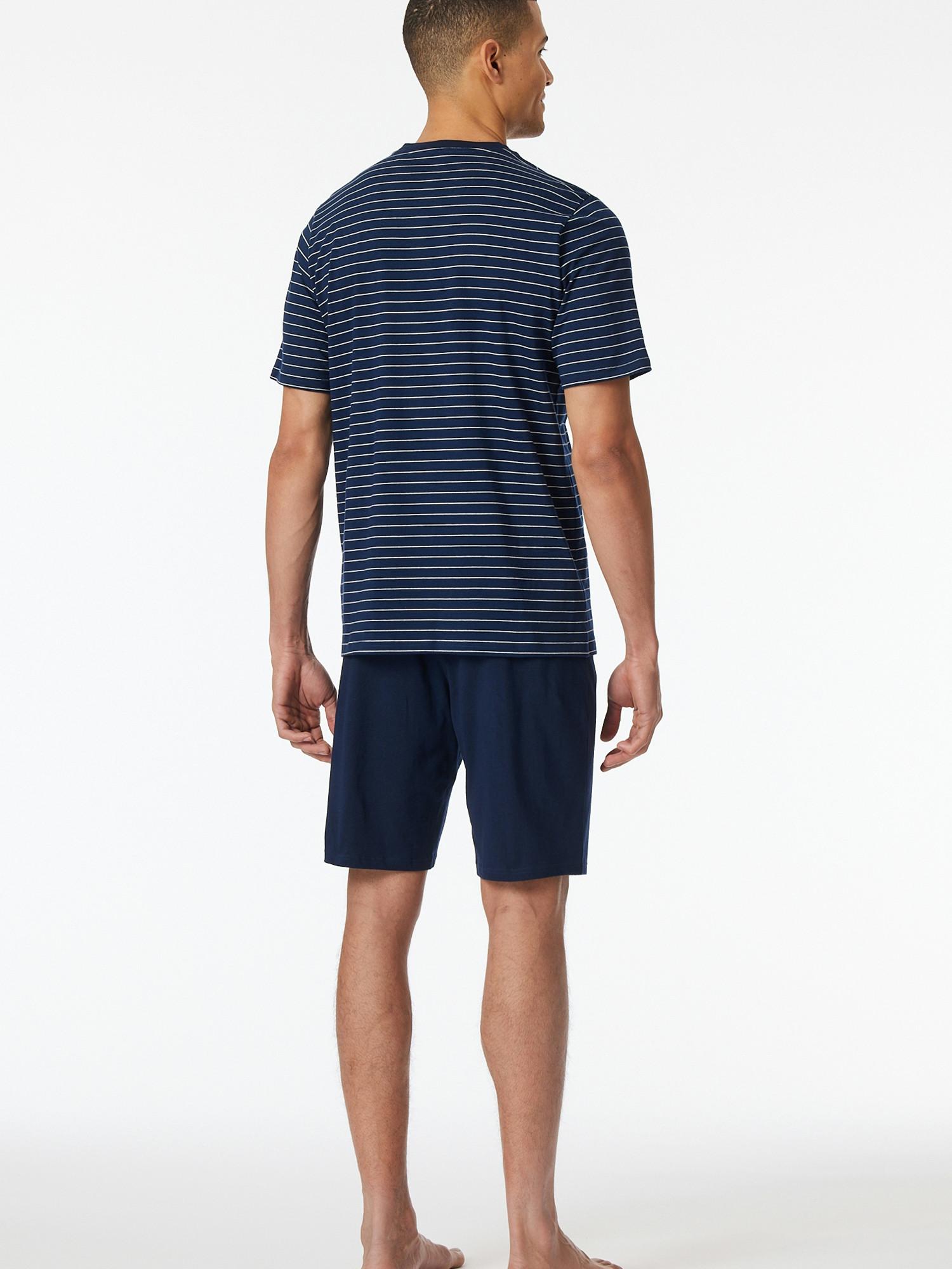 Schiesser Casual Essentials Pigiama Rigato Maniche Corte  