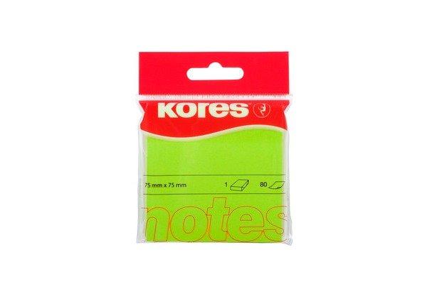 KORES KORES NOTES 75x75mm N47077 neon-grün/80 Blatt  