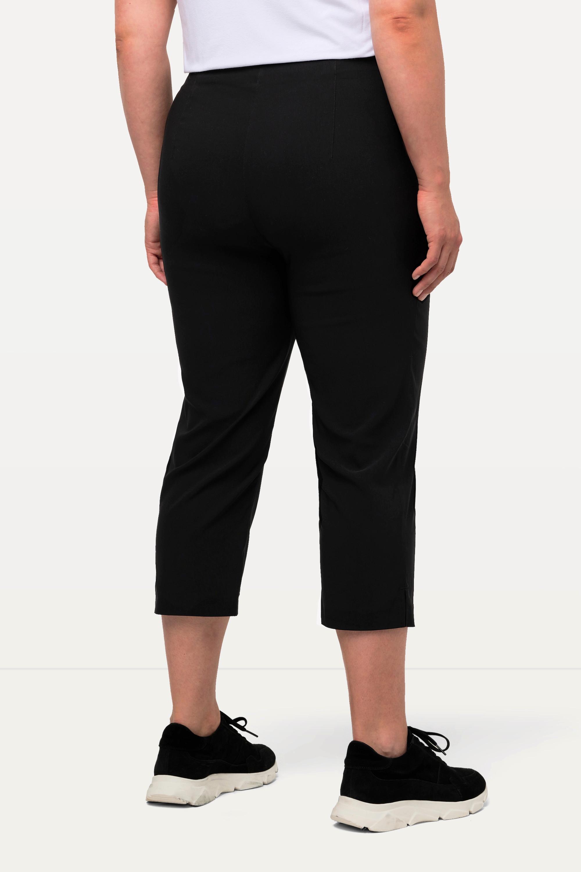 Ulla Popken  Pantalon en bengaline stretch, longueur 3/4 et taille élastique 