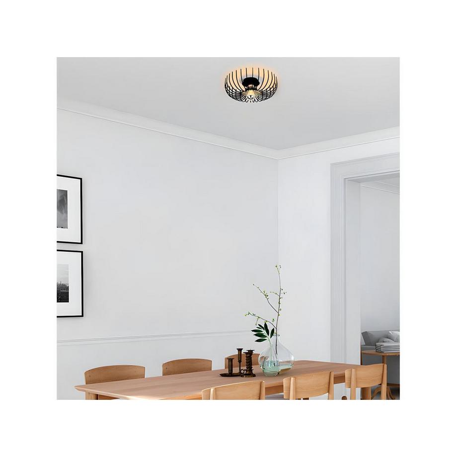 Vente-unique Plafoniera cavi in Metallo Nero ASPENDOS  