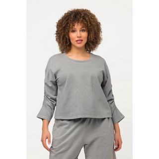 Ulla Popken  Sweatshirt, kurz, Oversized, Rundhals, 3/4-Arm 