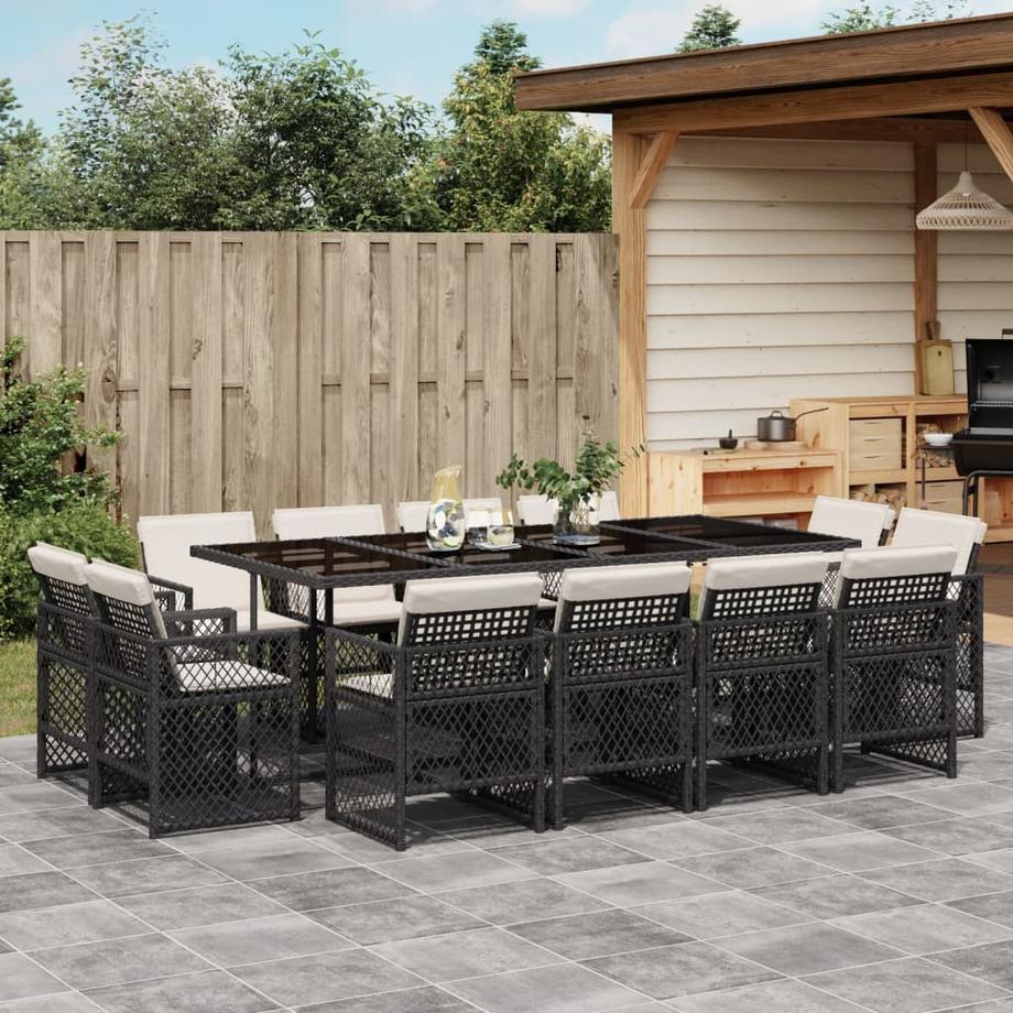 VidaXL set da pranzo da giardino Polirattan  
