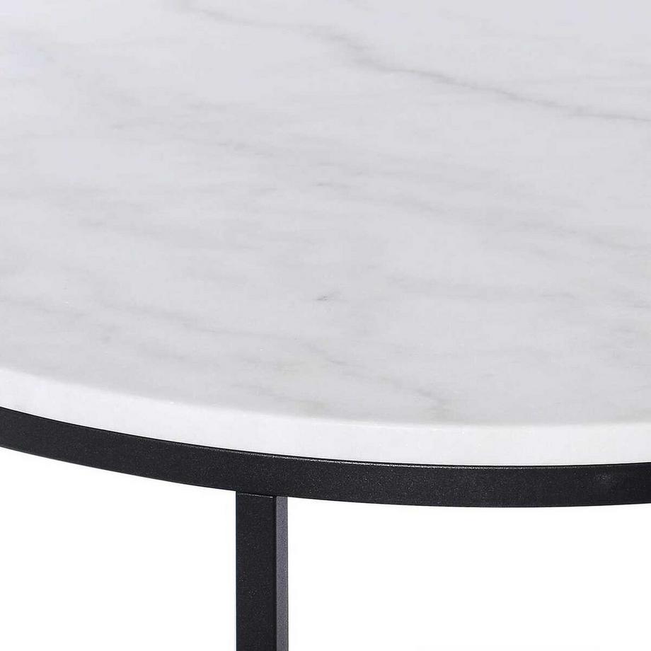 mutoni Table basse Hale marbre ronde 85x48  