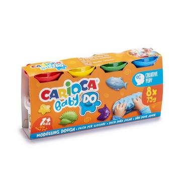 Carioca 43180 composto per ceramica e modellazione Pasta modellabile 600 g Multicolore 8 pz