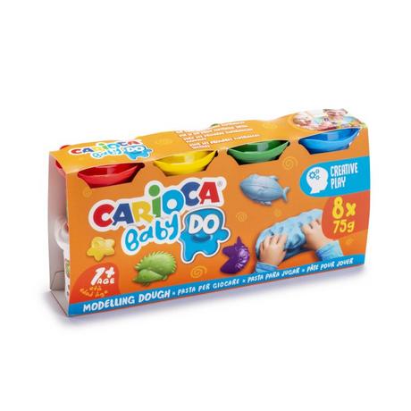 CARIOCA  Carioca 43180 Töpferei-/ Modellier-Material Knetmasse 600 g Mehrfarbig 8 Stück(e) 