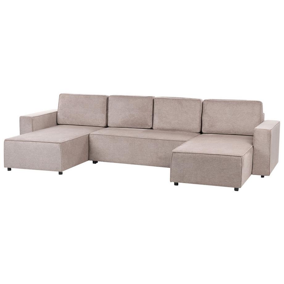 Beliani Canapé en forme de U en Tissu Moderne VATNE  