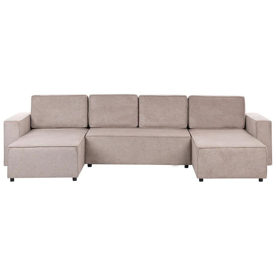 Beliani Canapé en forme de U en Tissu Moderne VATNE  