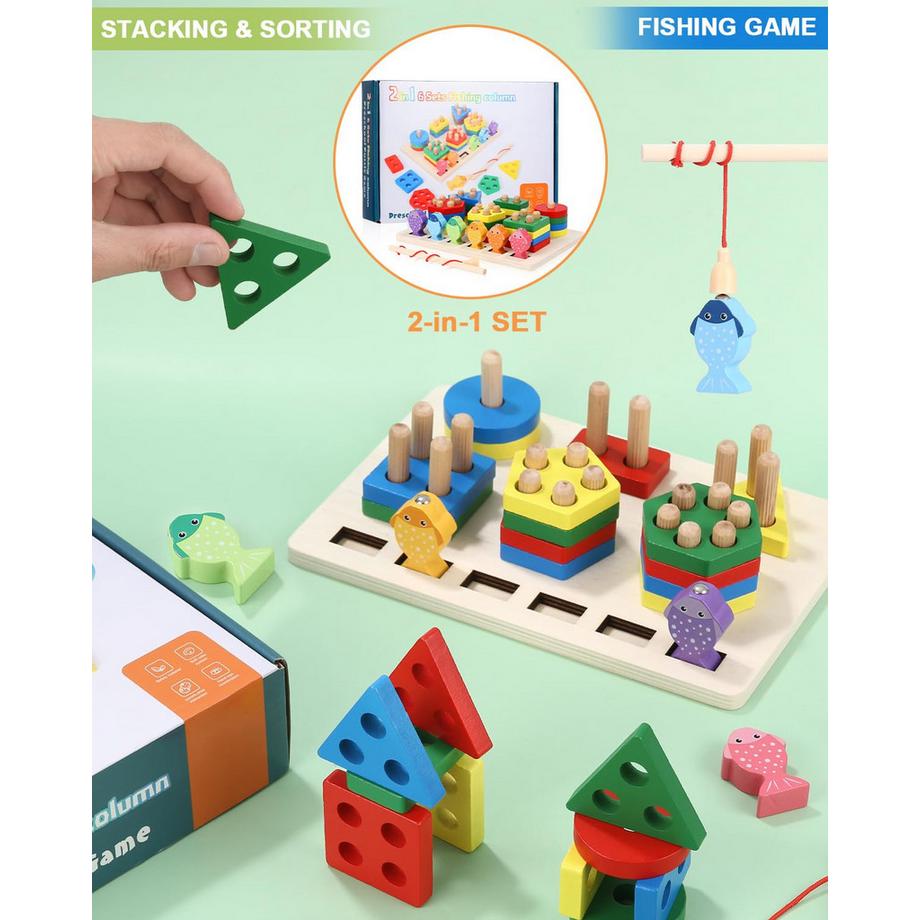 Activity-board  jouet de motricité, jeu de piquet, jeu de pêche, jouet pour bébé 