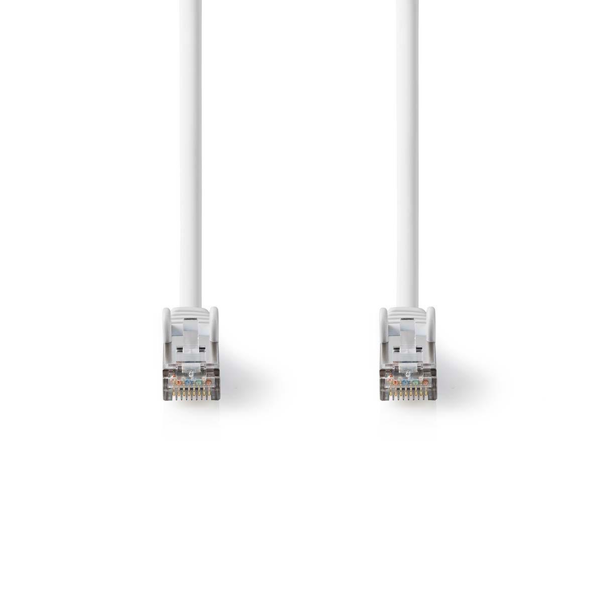 Nedis  Câble réseau Cat 8.1 | S/FTP | RJ45 mâle | RJ45 mâle | 15.0 m | Rond | LSZH | Blanc | Label 