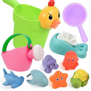 Activity-board  10Pcs Badewannenspielzeug für Baby ab 1 Jahr, Badespielzeug Wasserspielzeug Baby niedliche Wasserspritztiere für Baby Badewanne Geschenk 