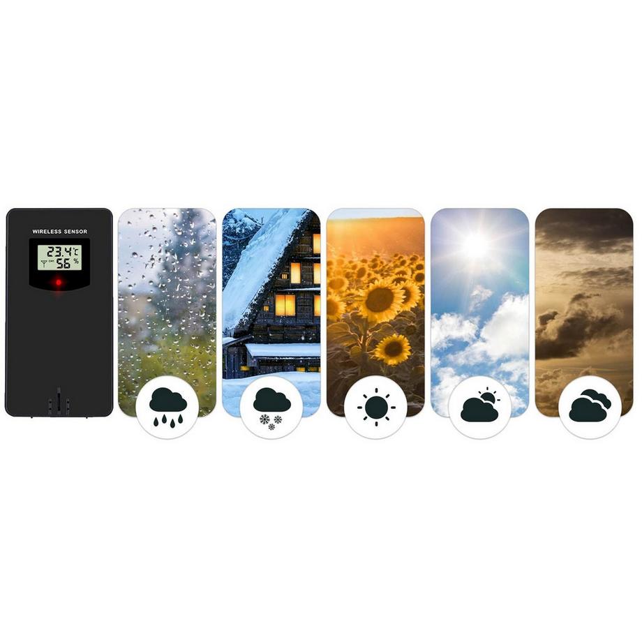 B2X  Funksensor für Wetterstation BD-920 Berdsen Schwarz 