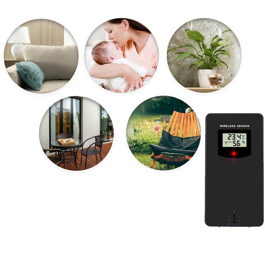 B2X  Funksensor für Wetterstation BD-920 Berdsen Schwarz 