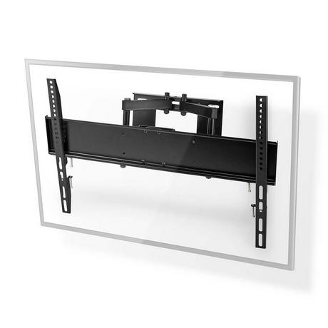 Nedis  Neigbare und schwenkbare TV-Wandhalterung | 37-80" | Maximales Gewicht des Bildschirms: 35kg | Neigbar | Drehbar | Minimaler Wandabstand: 55mm | Maximaler Wandabstand: 330mm | 6 Gelenk(e) | Stahl | Schwarz 