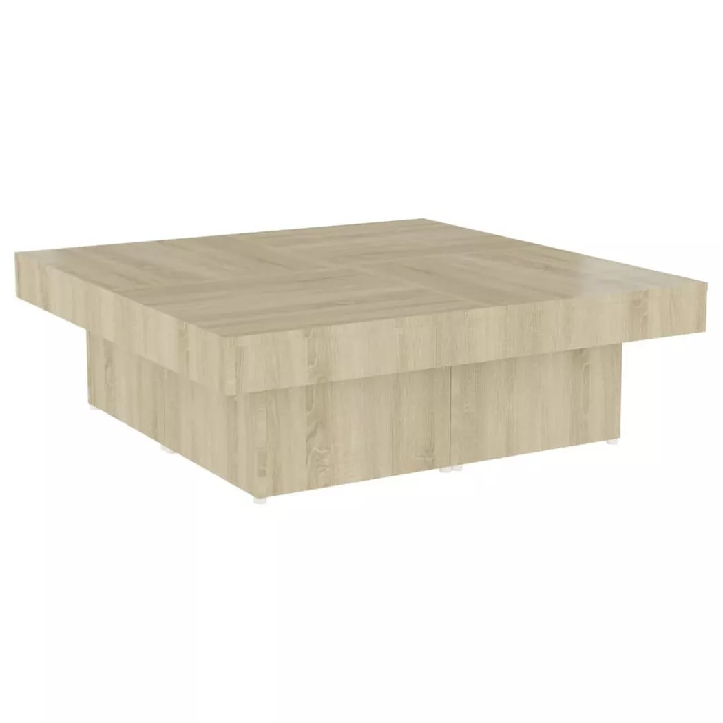 Table basse chêne sonoma 90x90x28 cm bois d ingénierie