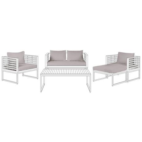 Beliani Set de housse en Polyester Moderne BERMUDA  