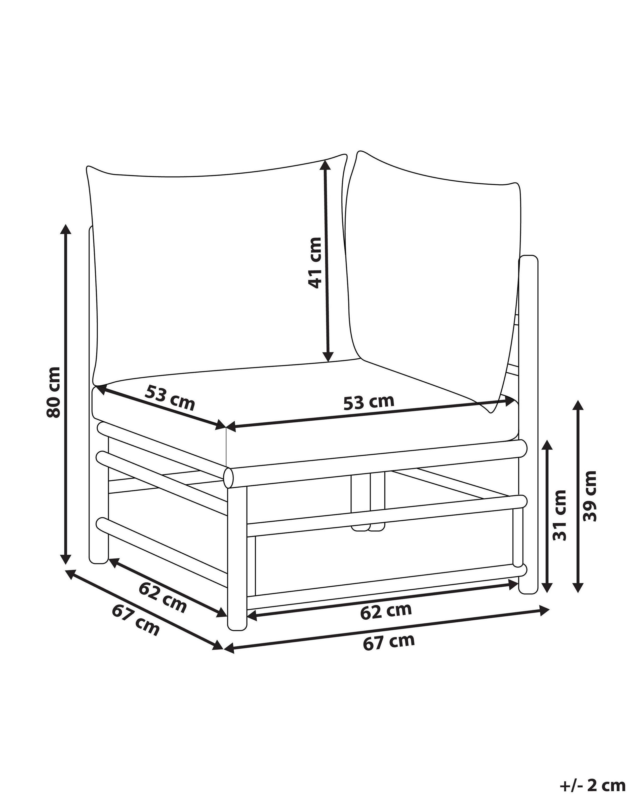 Beliani Module d'angle en Bambou Boho CERRETO  