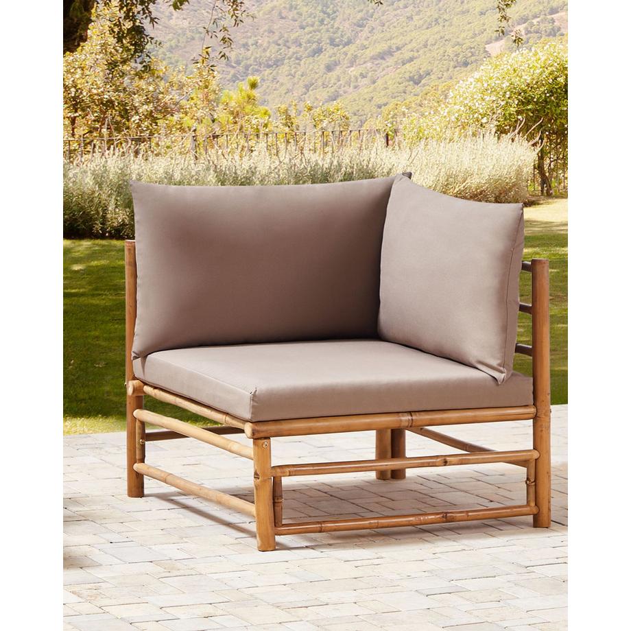 Beliani Section d'angle du jardin en Bambou Boho CERRETO  