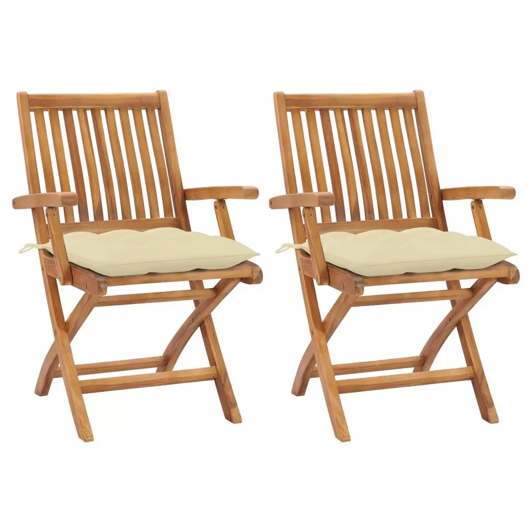 VidaXL - Gartenstuhl teak, One Size, Braun