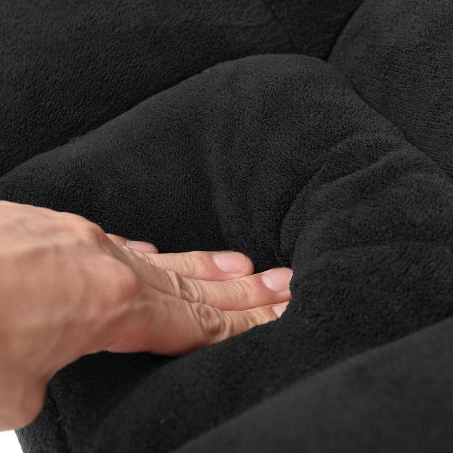 B2X Bodenstuhl Faltbares Lazy Sofa Faul Tatami Bodenkissen Schwarz/Grau/Kaffeebraun-Schwarz  