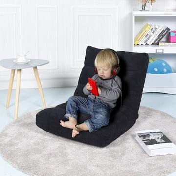 Bodenstuhl Faltbares Lazy Sofa Faul Tatami Bodenkissen Schwarz/Grau/Kaffeebraun-Schwarz