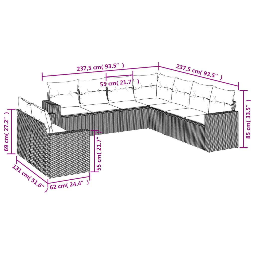 VidaXL Garten sofagarnitur poly-rattan  