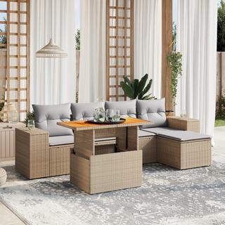 VidaXL set divano da giardino Polirattan  