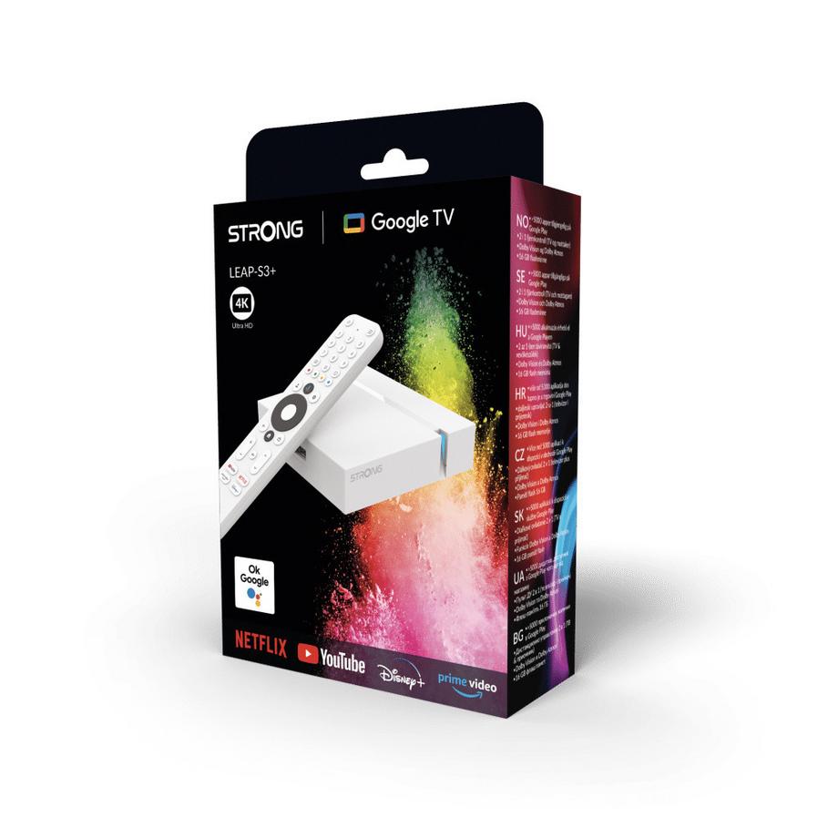 CE-Scouting  Strong LEAP-S3+ Smart TV box Bianco 4K Ultra HD 16 GB Wi-Fi Collegamento ethernet LAN 
