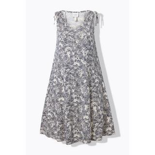 Ulla Popken Abito Midi Jersey Stampa Nuvole Senza Maniche Scollo a V  