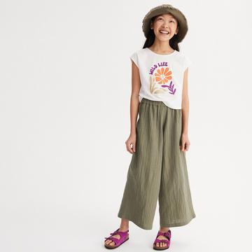 Losse-Fit-Hose aus Baumwoll-Musselin