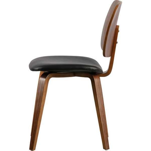 mutoni Chaise de salle à manger Classic en noyer noir  