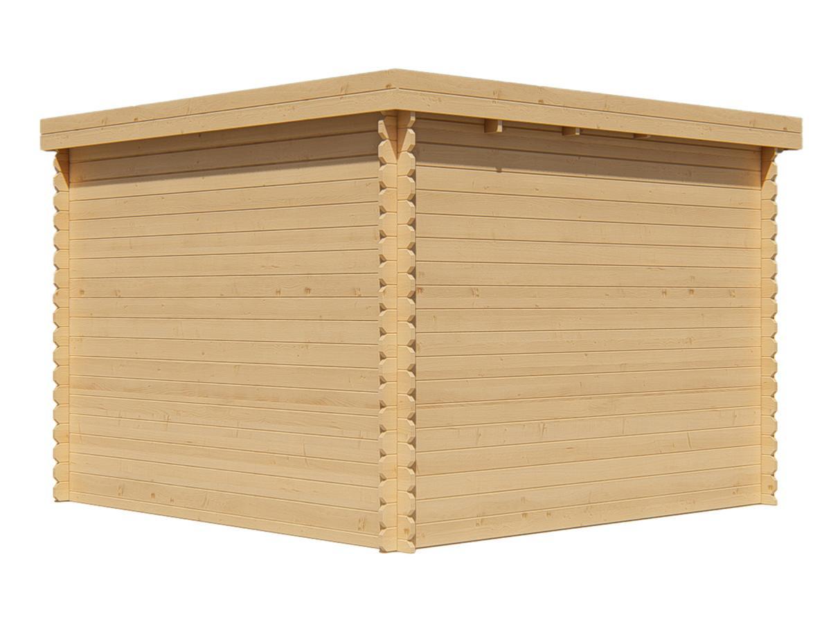 Vente-unique Casetta da giardino con tetto piano 8,8 m² spessore 28 mm in legno - LOTAVI  