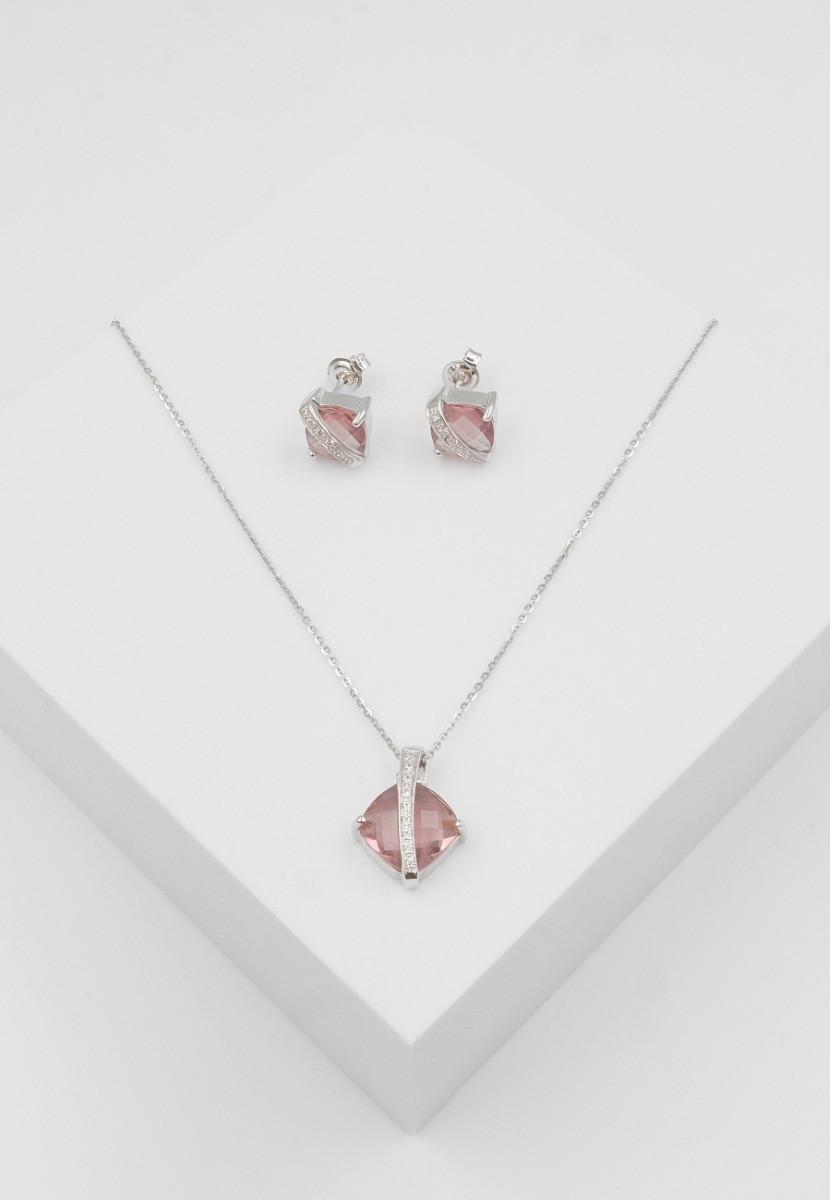 MUAU Schmuck  Parure en argent 925 Zircone, 11mm 