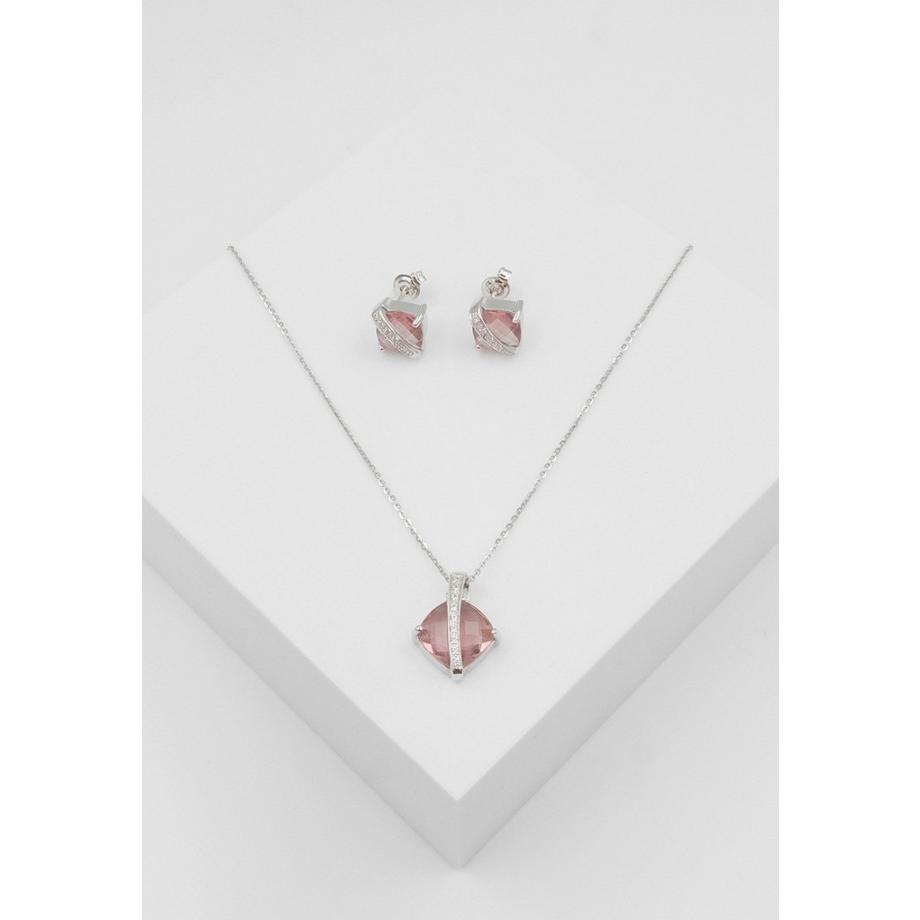 MUAU Schmuck  Parure en argent 925 Zircone, 11mm 