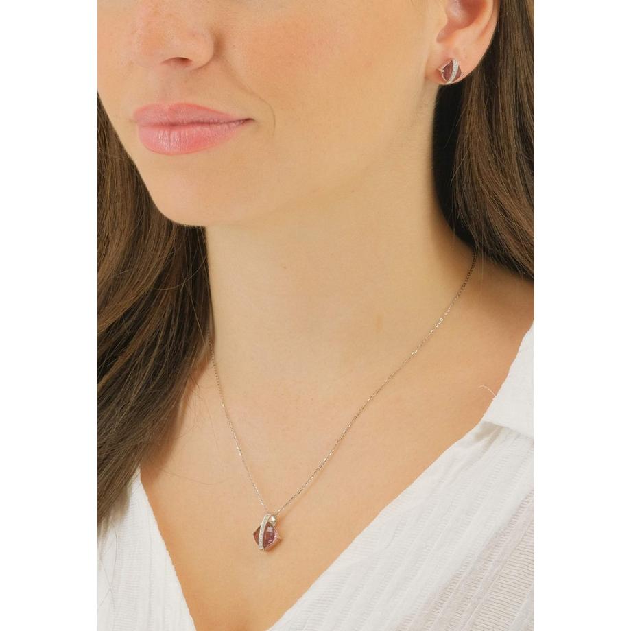 MUAU Schmuck  Parure en argent 925 Zircone, 11mm 