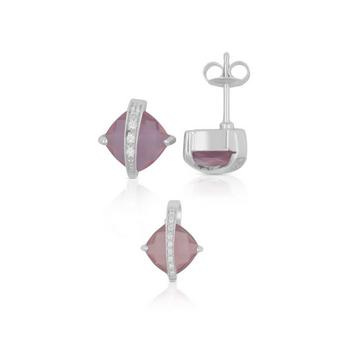 Parure en argent 925 Zircone, 11mm