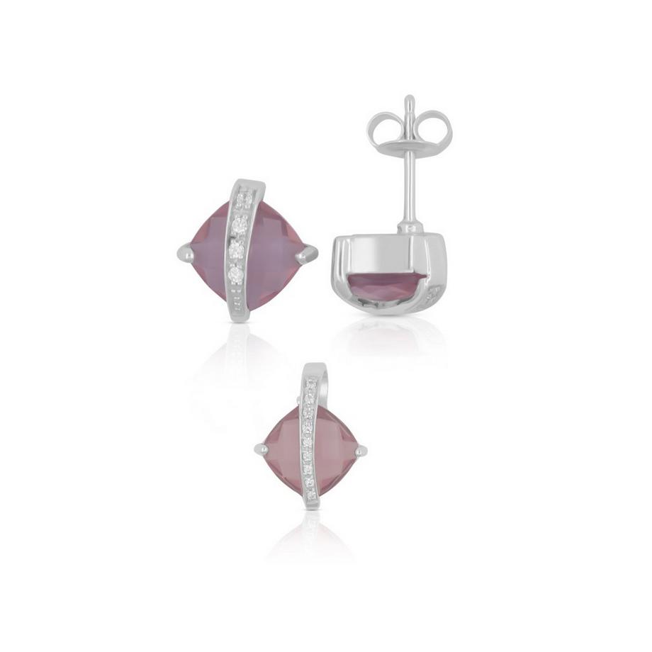 Parure en argent 925 Zircone, 11mm