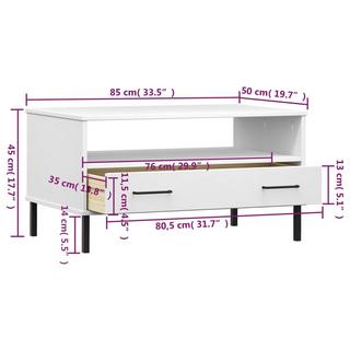 VidaXL Table basse bois  