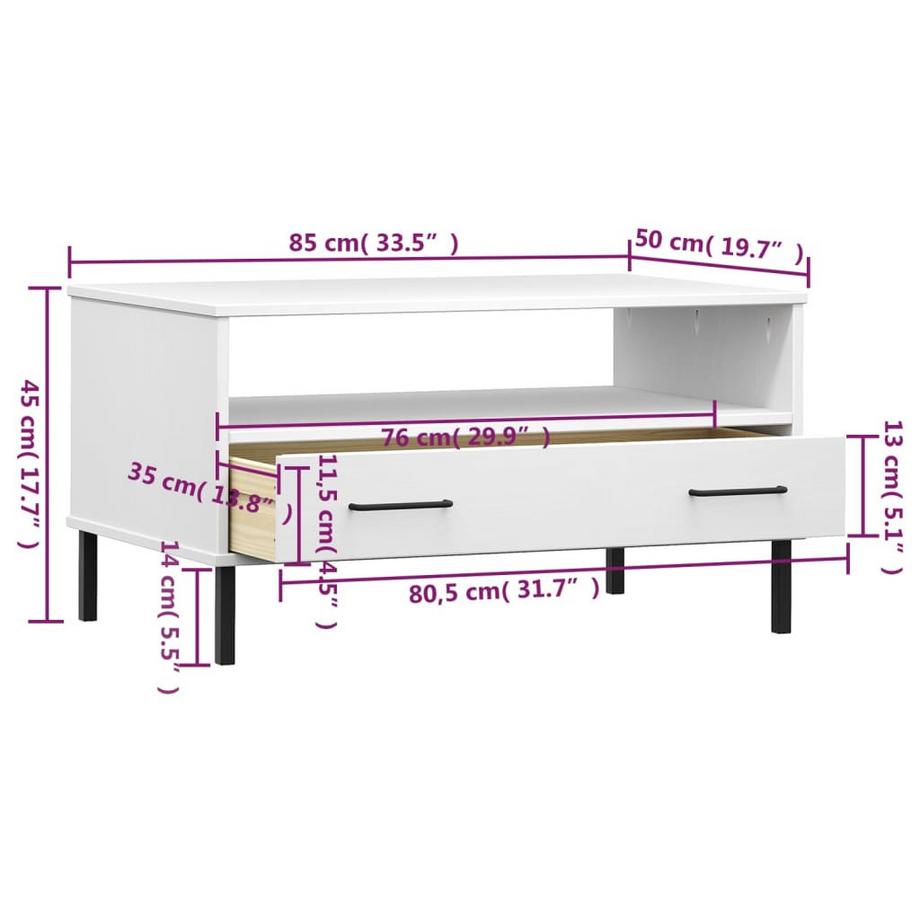 VidaXL Couchtisch holz  