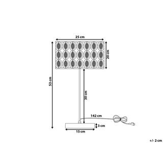 Beliani Lampe à poser en Métal Glamour TENNA  