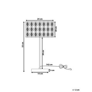 Beliani Lampe à poser en Métal Glamour TENNA  